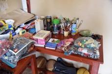 Children trying on new sports shoes