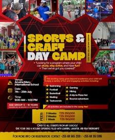 Children in summer camp activities